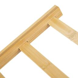 VOGREX New Bamboo Open Wardrobe Rack With Shelves & Hanging Rod in Beige - thumbnail 5