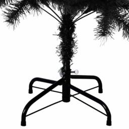 Berkfield Home Modern Artificial Christmas Tree with Stand Black 150 cm PVC - thumbnail 6