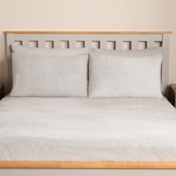 OHS 4 Pack Teddy Fleece Pillowcase Cover Bedding Set Thermal in Natural - Size: Standard Pillow Case - thumbnail 4