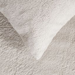 OHS 4 Pack Teddy Fleece Pillowcase Cover Bedding Set Thermal in Natural - Size: Standard Pillow Case - thumbnail 2