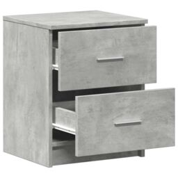 Berkfield Home Bedside Cabinet with 2 Drawers Concrete Grey 40x36x50 cm in Brown - Size: 40 x 36 x 50 cm - thumbnail 5