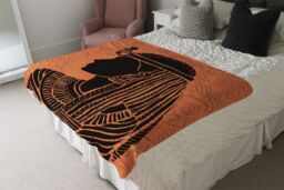 Benjamin Tate Design Egyptian Women On Orange Blanket in Natural - Size: 120 cm x 150 cm - thumbnail 3