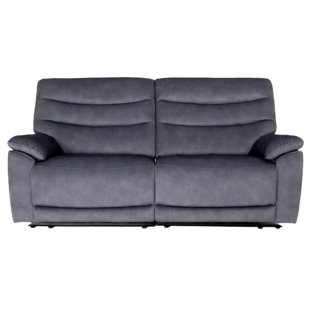 Furnishings For Less UK Tilly Electric Reclining 3 Seater Sofa Settee Charcoal USB Charging - image 1