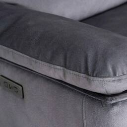 Furnishings For Less UK Tilly Electric Reclining 3 Seater Sofa Settee Charcoal USB Charging - thumbnail 3