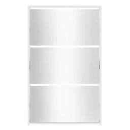Berkfield Home Shoe Cabinet with Mirror 3-Layer High Gloss White 63x17x102.5 cm - thumbnail 4