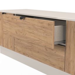 Ready Assembled 2 U Norway 2 Door 2 Drawer Superwide TV Unit (Ready Assembled) in Beige - thumbnail 7