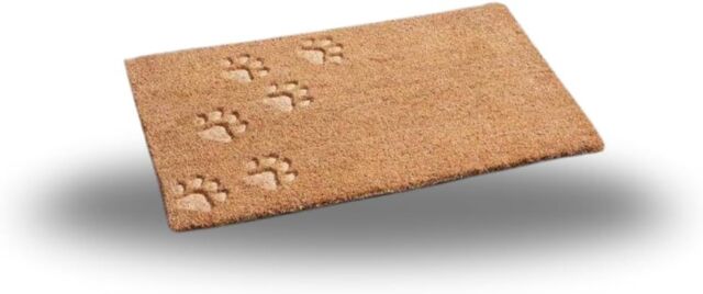 Marco Paul Tan Coir Paw Prints Nonslip Doormat 45x75cm in Brown - Size: Medium - image 1