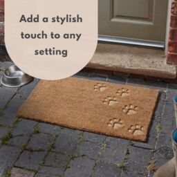Marco Paul Tan Coir Paw Prints Nonslip Doormat 45x75cm in Brown - Size: Medium - thumbnail 6