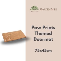 Marco Paul Tan Coir Paw Prints Nonslip Doormat 45x75cm in Brown - Size: Medium - thumbnail 2