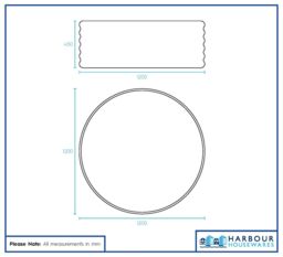 Harbour Housewares Raised Garden Bed - Round Bottomless Galvanised Steel Planter 120 x 45cm in Black - Size: 120 x 45 cm - thumbnail 6