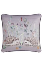 Dreams & Drapes 'Colville Hedgehog' Velvet Filled Cushion in Grey - Size: 43 cm x 43 cm - thumbnail 2