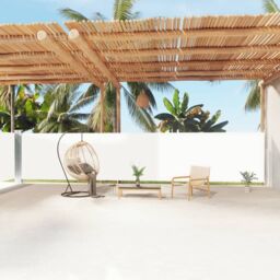 Berkfield Home Retractable Side Awning Cream 160x1200 cm in Beige - thumbnail 1