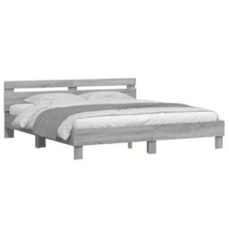 Berkfield Home Bed Frame without Mattress Grey Sonoma 160x200 cm - thumbnail 4