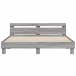 Berkfield Home Bed Frame without Mattress Grey Sonoma 160x200 cm - thumbnail 5