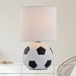 First Choice Lighting Footie - Black & White Football Bedside Lamp - thumbnail 4