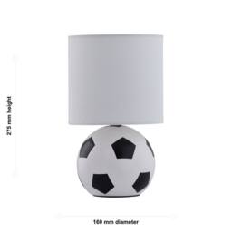 First Choice Lighting Footie - Black & White Football Bedside Lamp - thumbnail 6