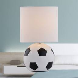 First Choice Lighting Footie - Black & White Football Bedside Lamp - thumbnail 5