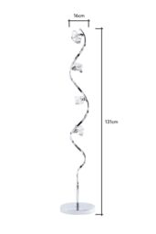 BHS Lighting Bella Floor Lamp in Silver - thumbnail 5
