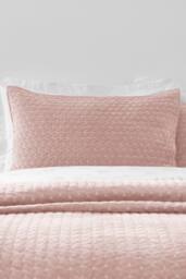 Bianca 'Attica Velvet' Embroidered Pillow sham Pair in Pink - Size: Standard Pillow Case