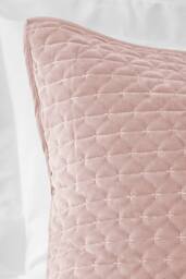 Bianca 'Attica Velvet' Embroidered Pillow sham Pair in Pink - Size: Standard Pillow Case - thumbnail 2