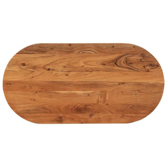Berkfield Home Table Top 120x60x3.8 cm Oval Solid Wood Acacia in Brown - image 1