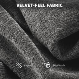 STILVORA Grey Velvet-Feel Office Chair with Rocking Motion - thumbnail 6