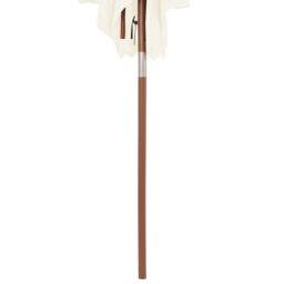 Berkfield Home Outdoor Parasol with Wooden Pole 150x200 cm Sand in Beige - thumbnail 6