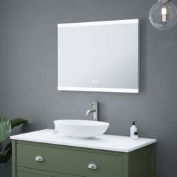 Loops 800 x 600mm LED Bathroom Mirror & Bluetooth Speaker -IP44 Demister Tunable White - thumbnail 5