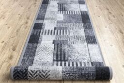 RugsX Anti-Slip Essenza Runner in Grey - Size: 80 cm x 230 cm - thumbnail 5