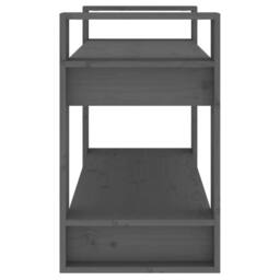 Berkfield Home Beautiful Book Cabinet/Room Divider Grey 80x35x56.5 cm Solid Wood Pine - thumbnail 6
