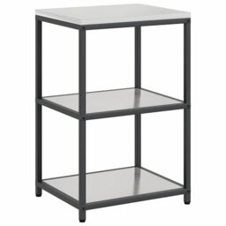 Berkfield Home with Shelf with Storage Adjustable 2 pcs Stainless steel in Silver - thumbnail 5