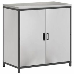 Berkfield Home with Shelf with Storage Adjustable 2 pcs Stainless steel in Silver - thumbnail 6