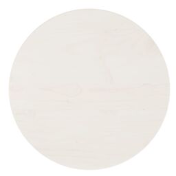 Berkfield Home Table Top White Ã˜40x2.5 cm Solid Wood Pine - Size: 40x2.5 cm