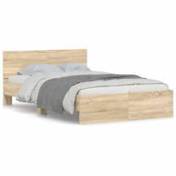 Berkfield Home Bed Frame without Mattress Sonoma Oak 120x190 cm Small Double in Light Tan - thumbnail 1