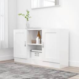 Berkfield Home Sideboard White 120x30.5x70 cm Engineered Wood - thumbnail 2