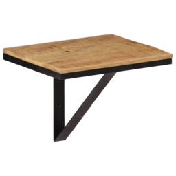 Berkfield Home Wall Shelf 40x30x32 cm Solid Wood Mango & Iron in Brown - Size: 40 x 30 x 32 cm - thumbnail 9