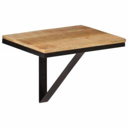 Berkfield Home Wall Shelf 40x30x32 cm Solid Wood Mango & Iron in Brown - Size: 40 x 30 x 32 cm - thumbnail 8