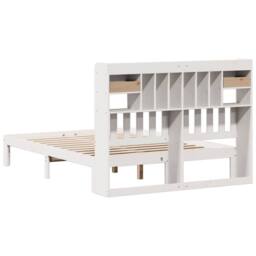 Berkfield Home Bookcase Bed without Mattress White 160x200cm Solid Wood Pine - Size: 160x200 cm - thumbnail 6