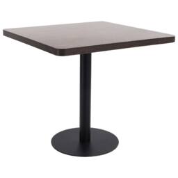 Berkfield Home Elegant Bistro Table Dark Brown 80X80 cm MDF - thumbnail 2