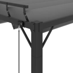 Berkfield Home Gazebo with Louvered Roof 3x4 m Anthracite Fabric & Aluminium in Black - thumbnail 6