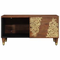 Berkfield Home Coffee Table 80x50x40 cm Solid Wood Mango in Brown - Size: 80 x 50 x 40 cm - thumbnail 3