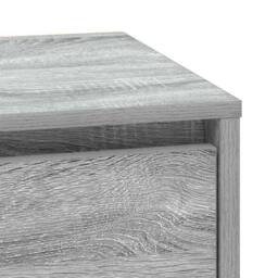 Berkfield Home Modern Bedside Cabinet with LED Lights Grey Sonoma 39x34, 5x50 cm - thumbnail 9