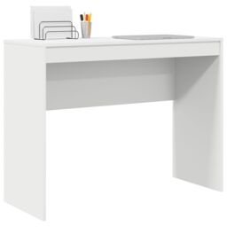 Berkfield Home Writing Desk White Particle board Medium Simple Writing Desk - thumbnail 3