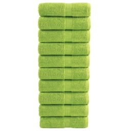 Berkfield Home Premium Soap Towels SOLUND 10 pcs Apple Green 30x30 cm 600 gsm