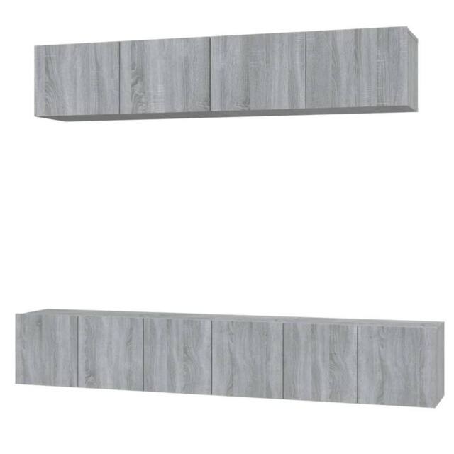 Berkfield Home 5 Piece TV Cabinet Set Grey Sonoma Engineered Wood - image 1