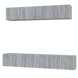 Berkfield Home 5 Piece TV Cabinet Set Grey Sonoma Engineered Wood - thumbnail 1