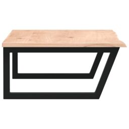 Berkfield Home Basin Shelf Wall Mounted Steel & Solid Wood Oak in Brown - thumbnail 5