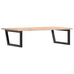 Berkfield Home Basin Shelf Wall Mounted Steel & Solid Wood Oak in Brown - thumbnail 6