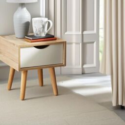 Pirlo Plush Bedside Table With Drawer Natural Brown Bedroom Furniture - thumbnail 1