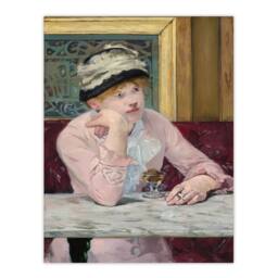 Artery8 Edouard Manet Framed Wall Art Print Plum Brandy Woman Portrait in Pink - Size: A4 - thumbnail 3